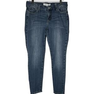 Vintage America Jeans Blue Boho Skinny Stretch lightly distressed Women Size 10